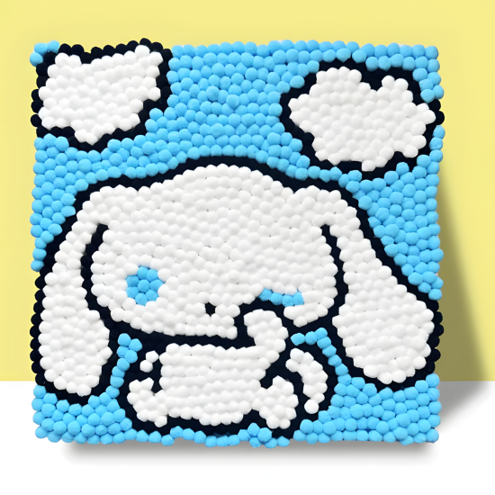 Pompom Ball Mosaic Art